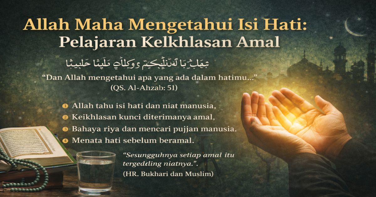 Allah Maha Mengetahui Isi Hati: Pelajaran Keikhlasan Amal